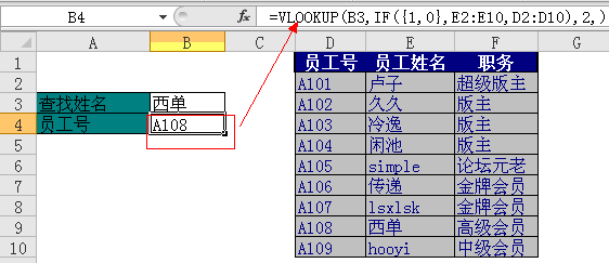 vlookup函数