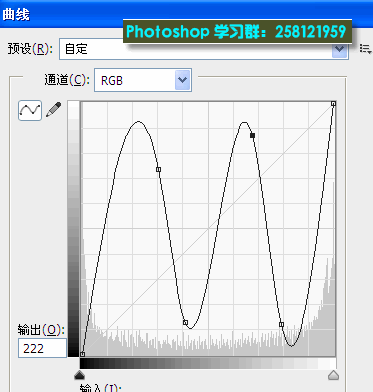 曲线调整白金字明暗