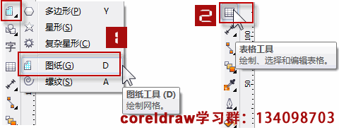 coreldraw图纸工具与表格工具有什么不同