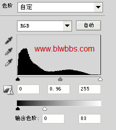 建立一个色阶调整图层