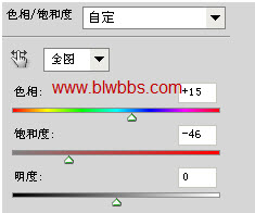 建立一个色相饱和度调整图层