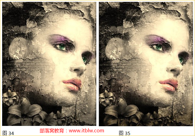 Photoshop图像合成教程:壁画效果图海报(下)
