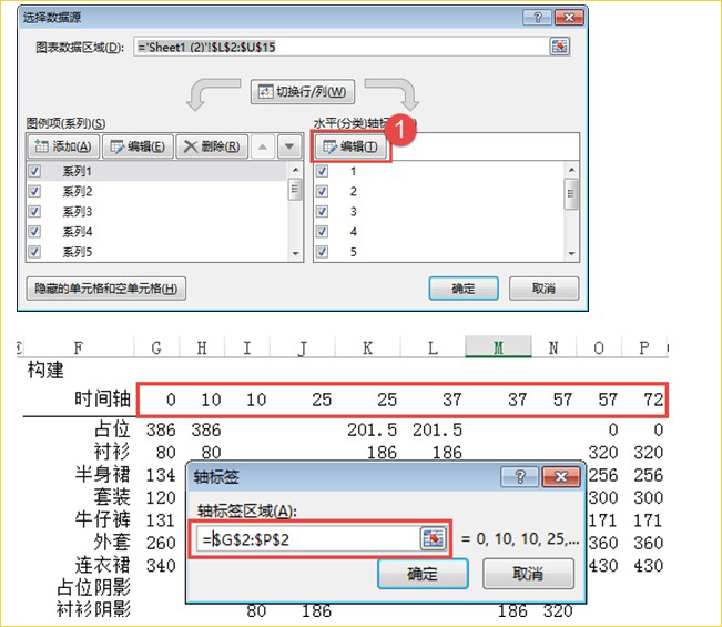轴标签区域