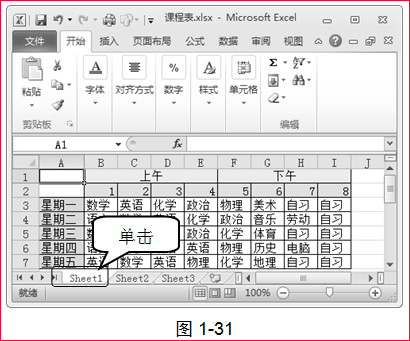 Excel选取不相邻的两张或多张工作表