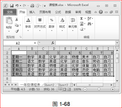 excel调整行高列宽
