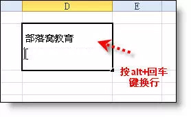 单元格内强制换行