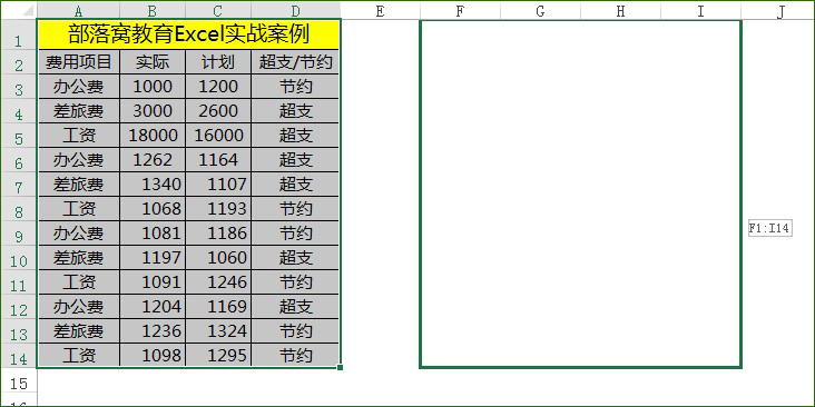 Excel表格常用快捷键