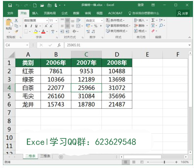 EXCEL二维表如何转一维表