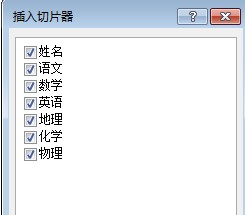 插入切片器