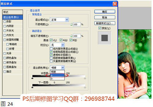 混合颜色带选项