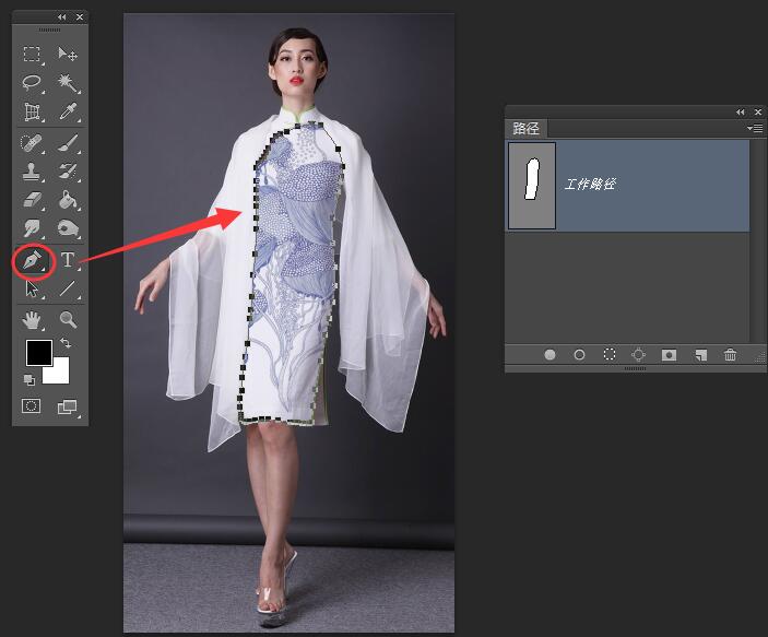 ps在衣服上加图案