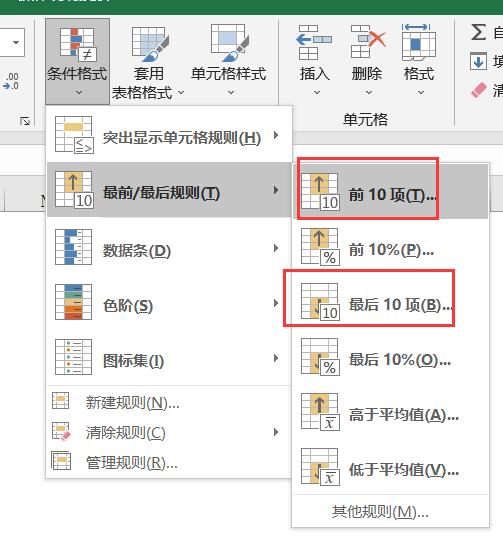 excel对最大值最小值设置颜色